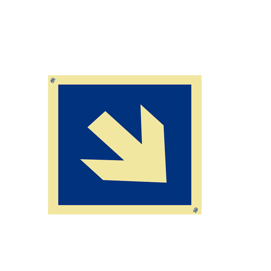 Sinalética Seta Diagonal – IN0170