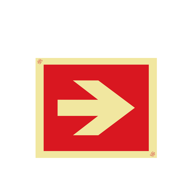 Sinalética Seta de Localização de Equipamentos de Combate a Incêndio – I0293