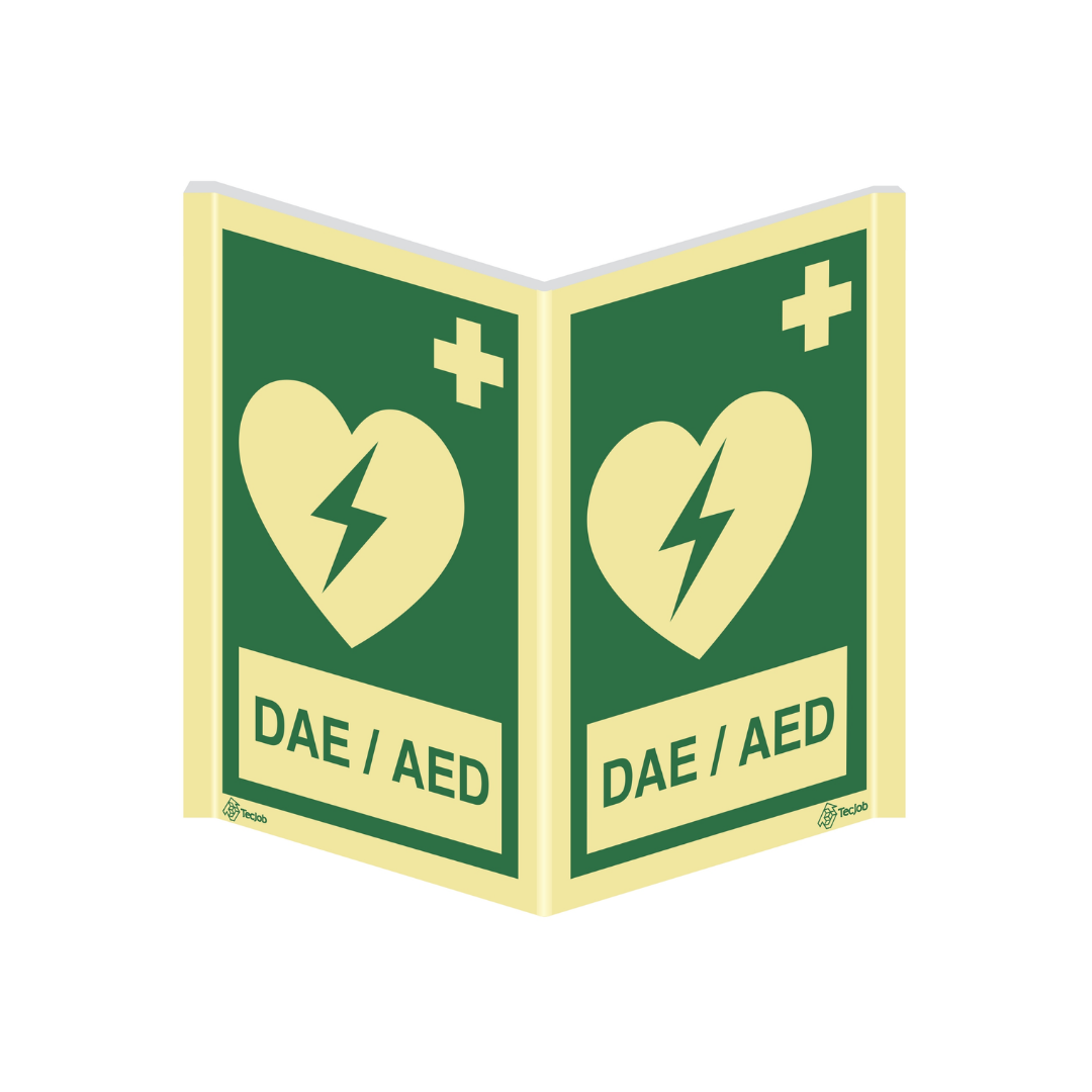 Sinalética de Emergência DAE / AED Vertical – PA0031