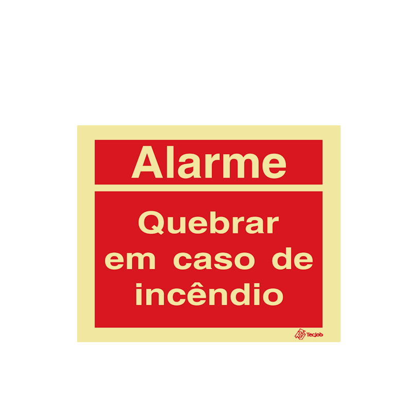Sinalética Alarme Quebrar em Caso de Incêndio - I0491