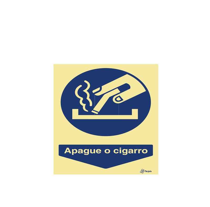 Sinalética Apague o Cigarro - OB0156