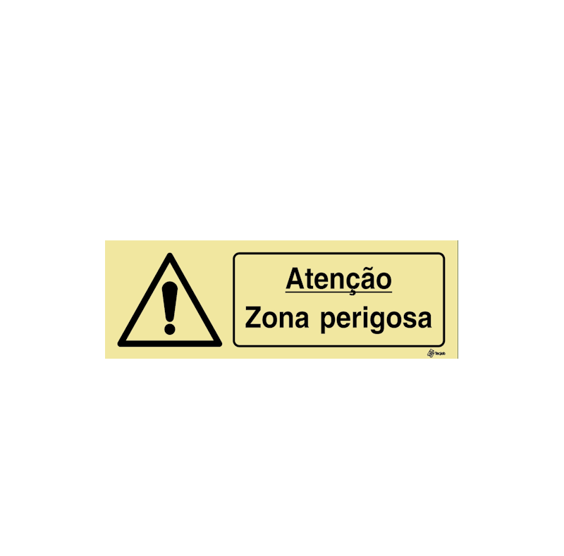 Sinalética Atenção Zona Perigosa - IS0403