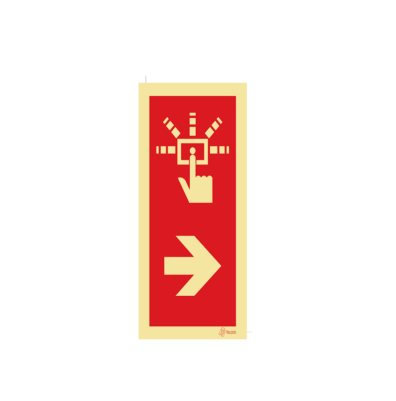 Sinalética Botão de Alarme à Direita – I0430