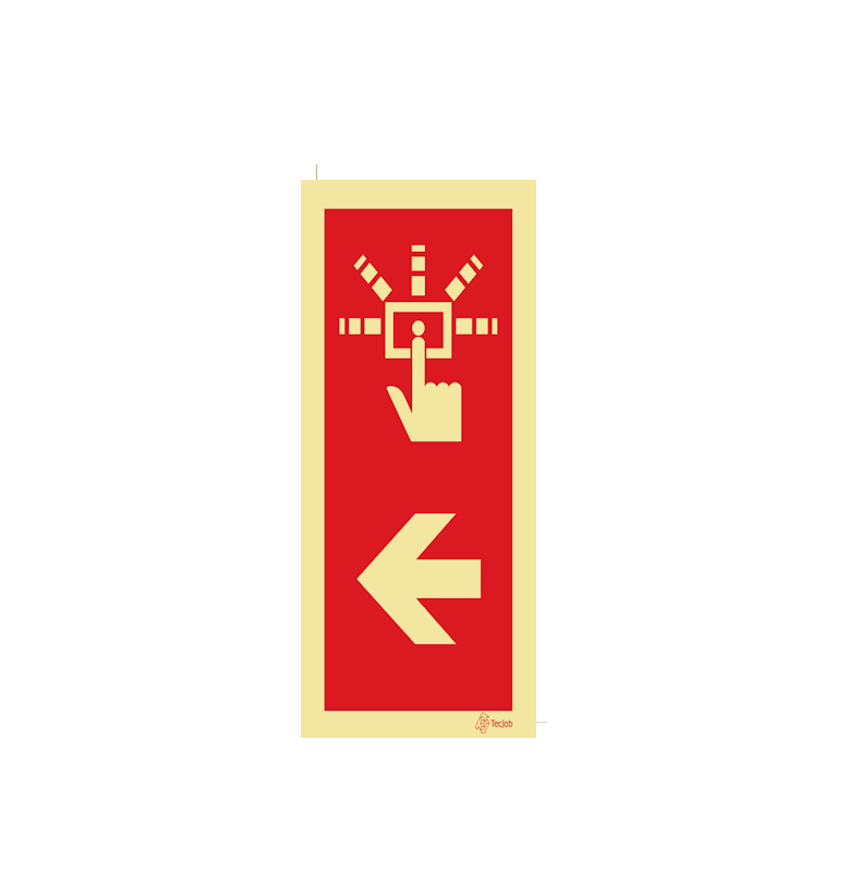 Sinalética Botão de Alarme à Esquerda – I0429