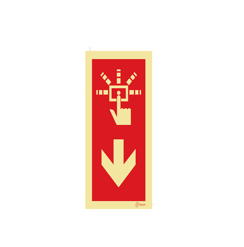 Sinalética Botão de Alarme em Baixo – I0428