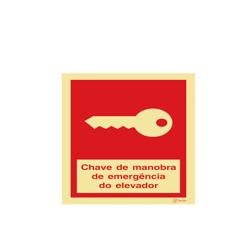 Sinalética Chave de Manobra de Emergência do Elevador – I0377