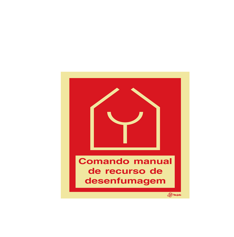 Sinalética Comando Manual de Recurso de Desenfumagem - I0319