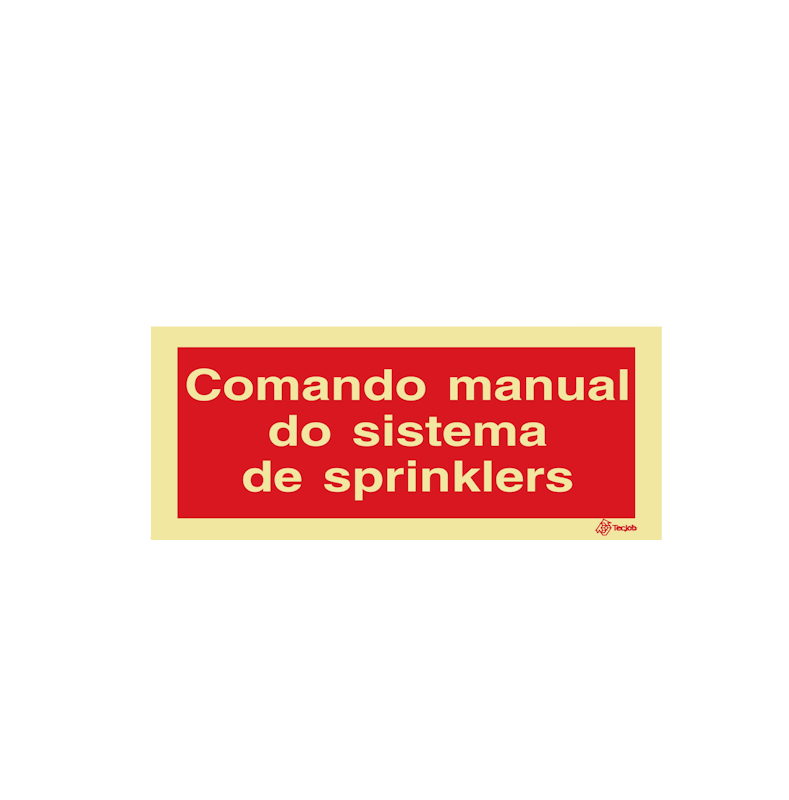 Sinalética Comando Manual do Sistema de Sprinklers - I0589