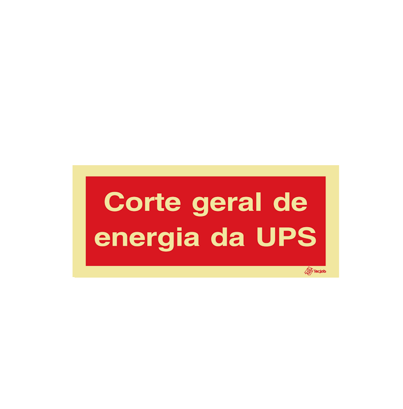 Sinalética Corte Geral de Energia da UPS - I0625