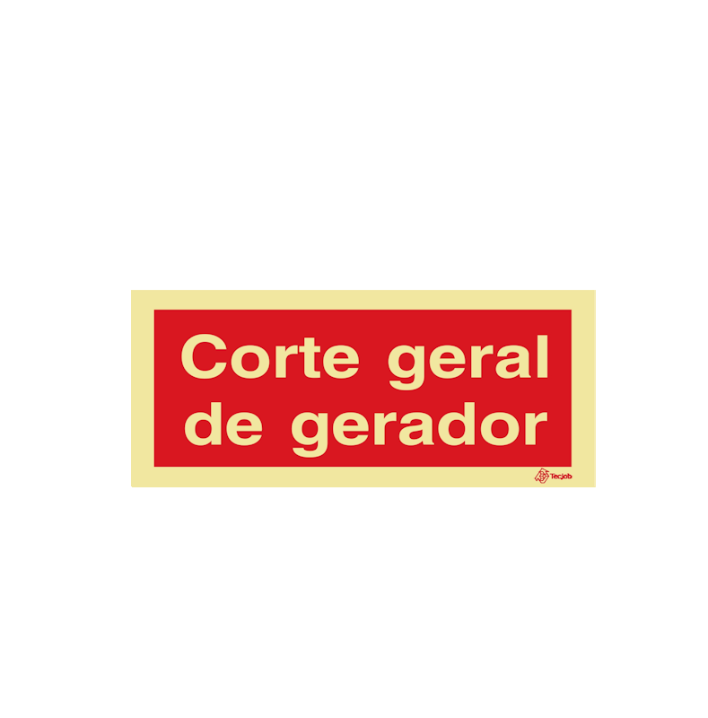Sinalética Corte Geral de Gerador - I0594