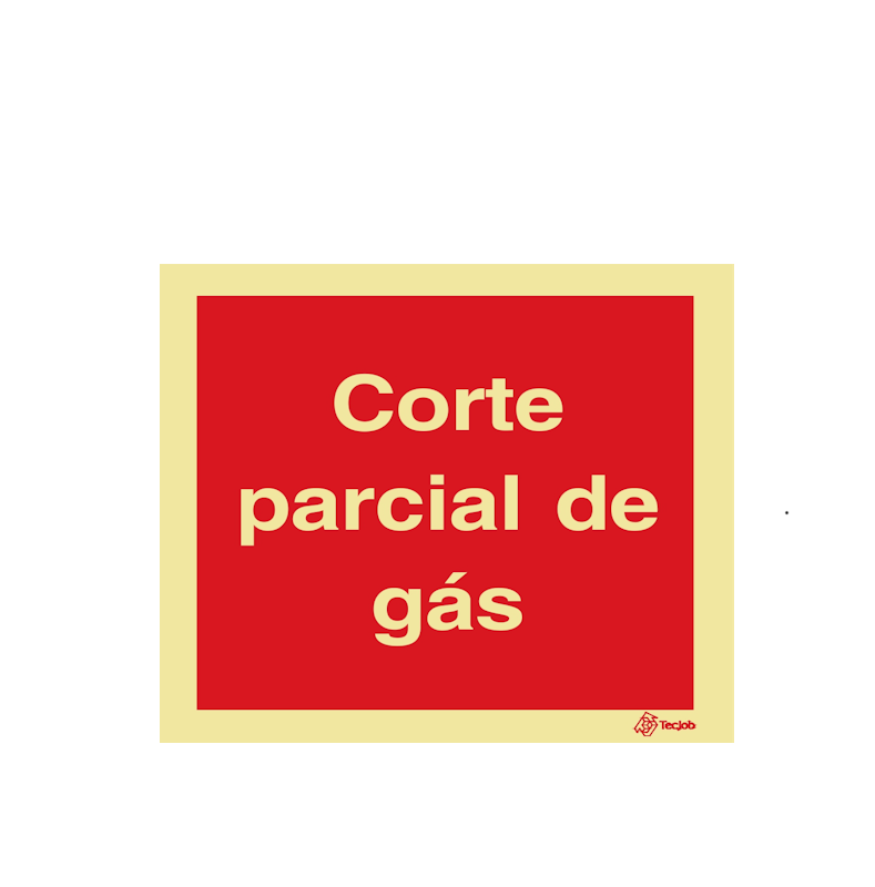 Sinalética Corte Parcial de Gás - I0528