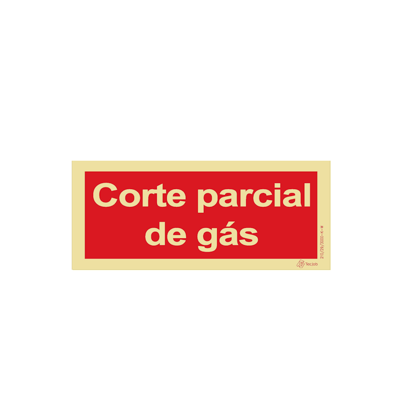Sinalética Corte Parcial de Gás - I0623