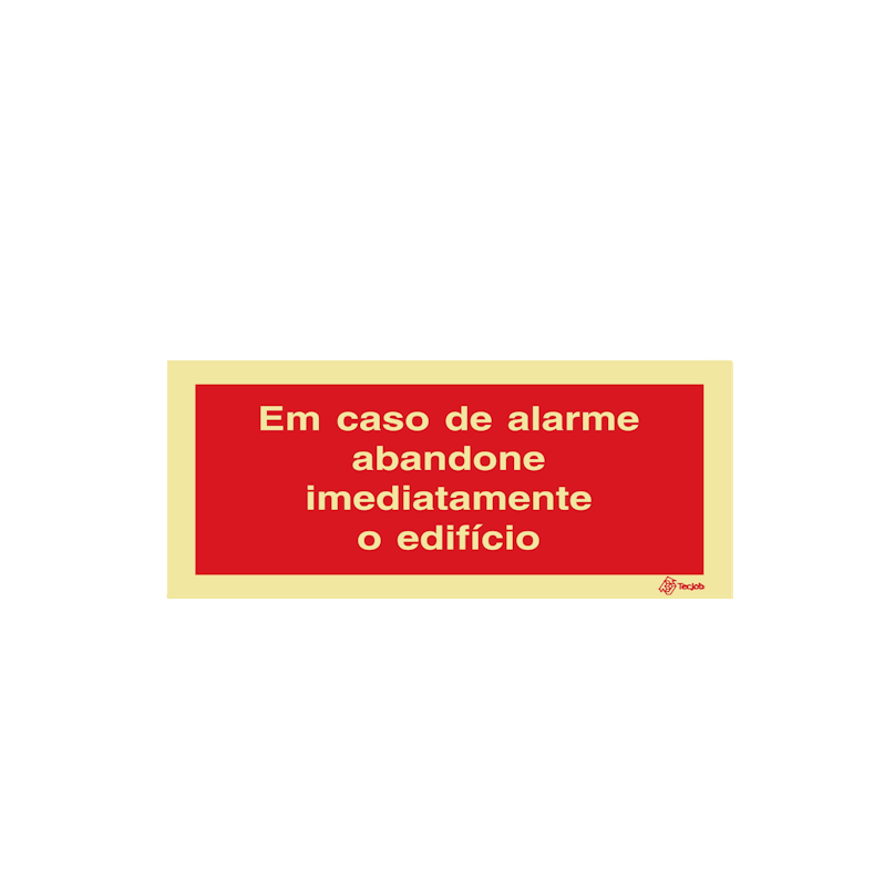 Sinalética Em Caso de Alarme Abandone Imediatamente o Edifício - I0600