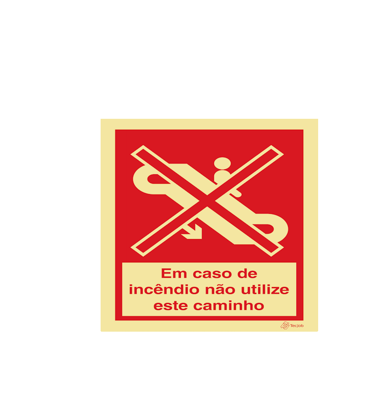 Sinalética Em Caso de Incêndio Não Utilize Este Caminho - I0373