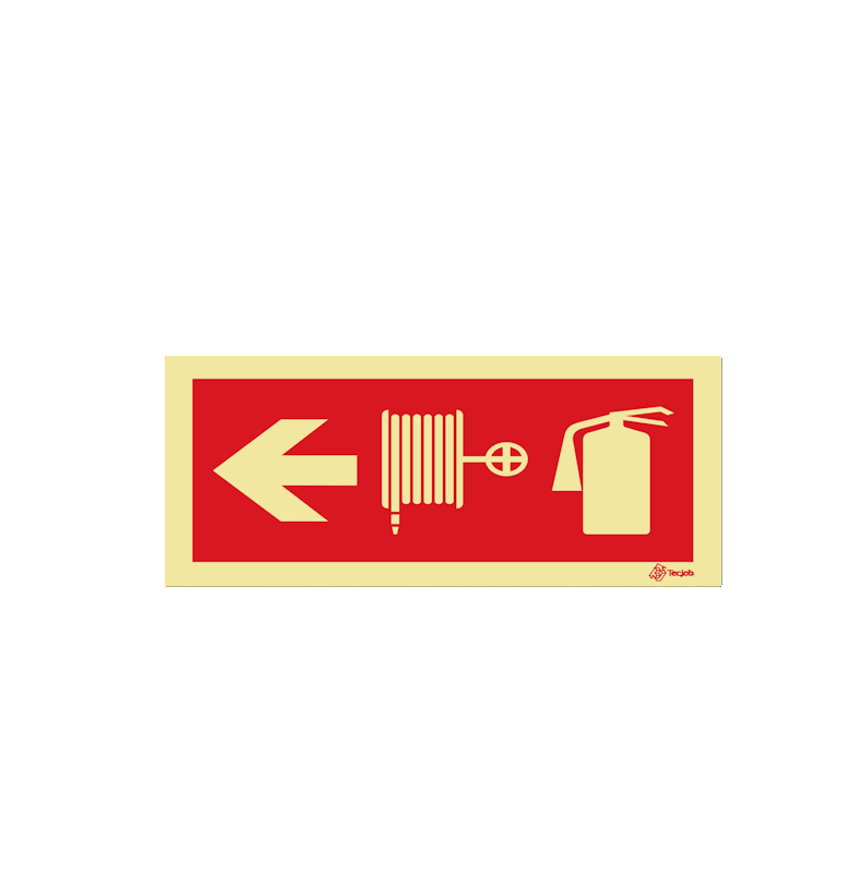 Sinalética Extintor e Carretel - Seta para a Esquerda - I0454