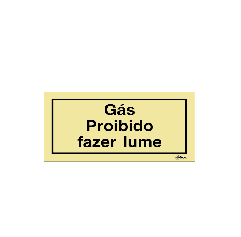 Sinalética Gás Proibido Fazer Lume - IS0436