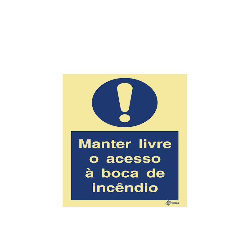 Sinalética Manter Livre o Acesso à Boca de Incêndio - OB0239