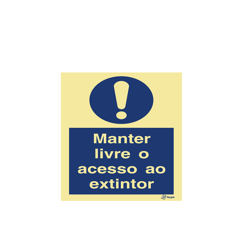 Sinalética Manter Livre o Acesso ao Extintor - OB0234