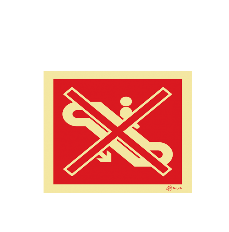 Sinalética em Caso de Incêndio Não Usar as Escadas Rolantes – I0354