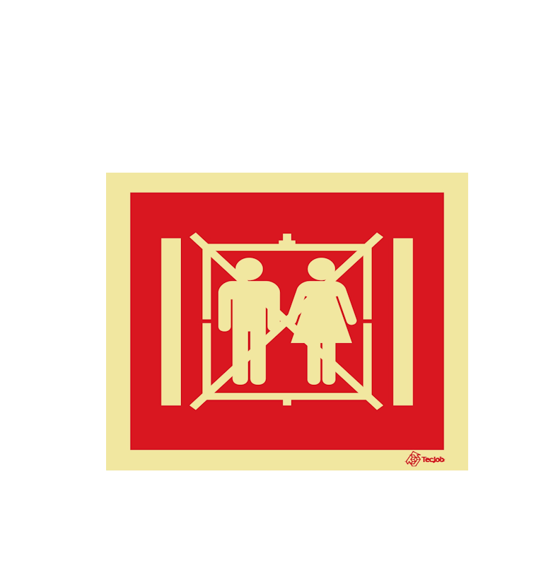 Sinalética Não Usar o Elevador em Caso de Incêndio – I0350