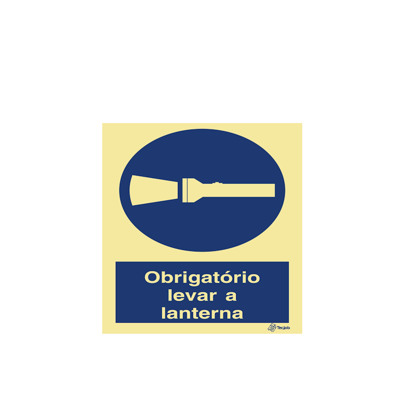 Sinalética Obrigatório Levar a Lanterna - OB0145