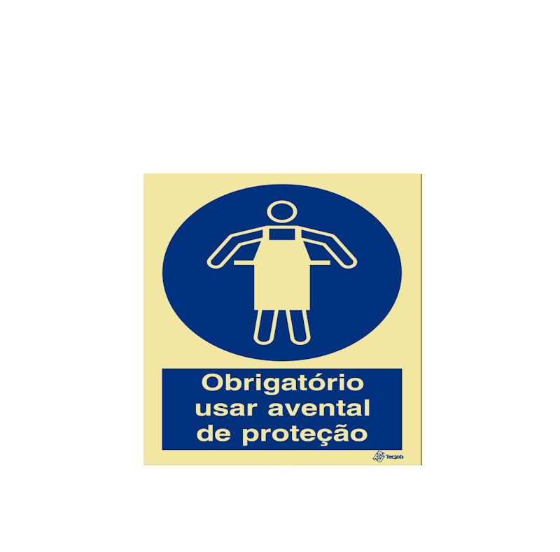 Sinalética Obrigatório Usar Avental de Proteção - OB0096
