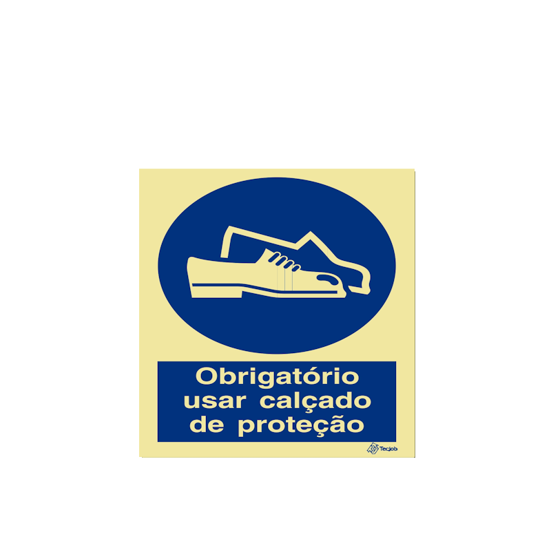 Sinalética Obrigatório Usar Calçado de Proteção - OB0054