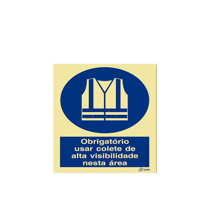 Mandatory Signage: Wear a High-Visibility Vest in This Area - OB0103