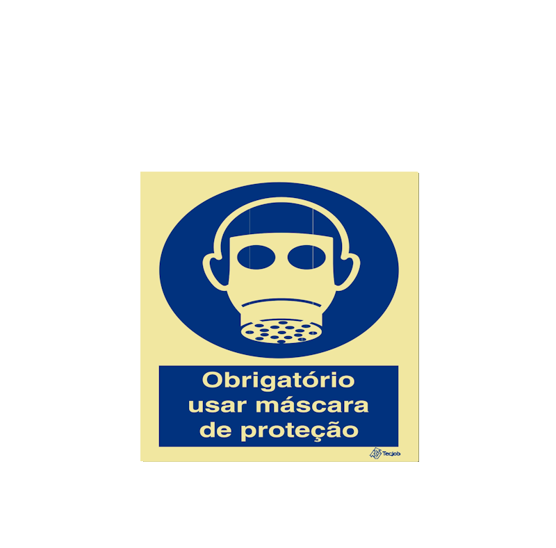 Sinalética Obrigatório Usar Máscara de Proteção - OB0047
