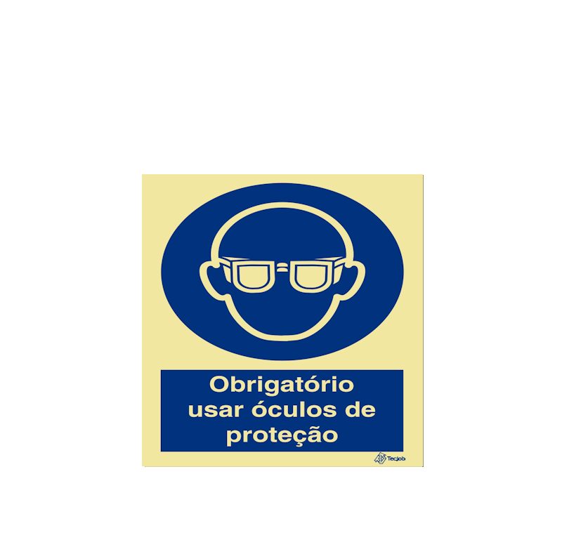 Sinalética Obrigatório Usar Óculos de Proteção - OB0046