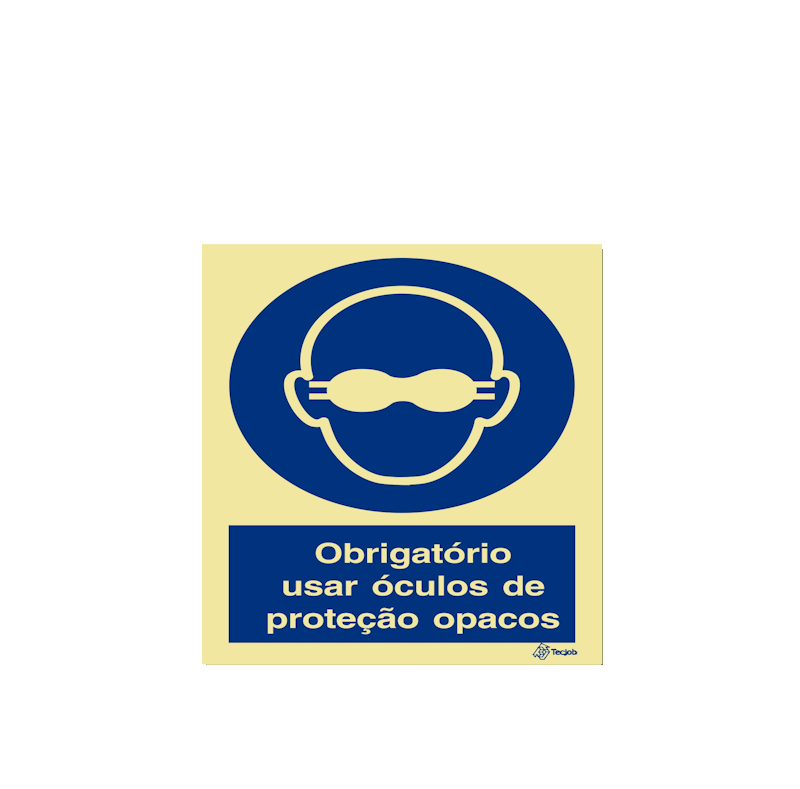 Sinalética Obrigatório Usar Óculos de Proteção Opacos - OB0059