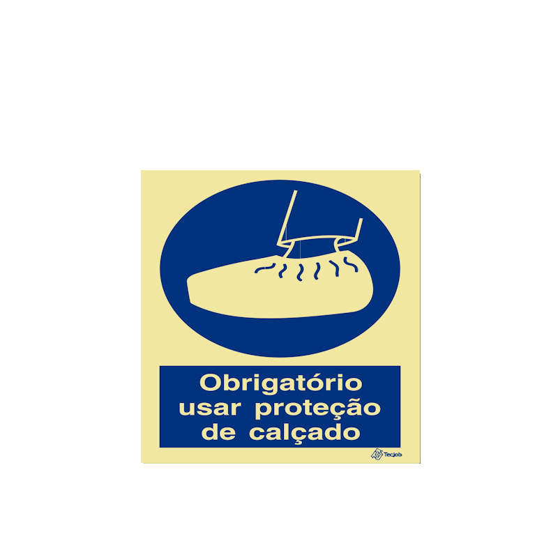 Sinalética Obrigatório Usar Proteção de Calçado - OB0056