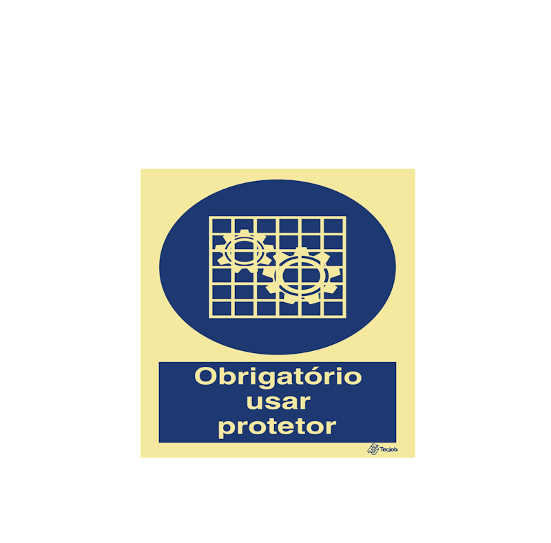 Sinalética Obrigatório Usar Protetor - OB0149