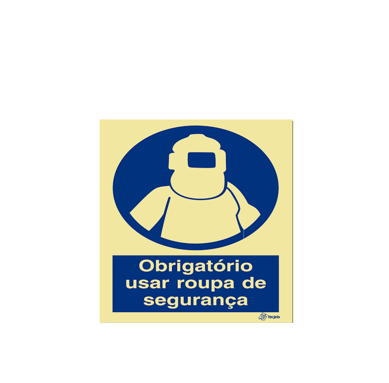 Sinalética Obrigatório Usar Roupa de Segurança - OB0102