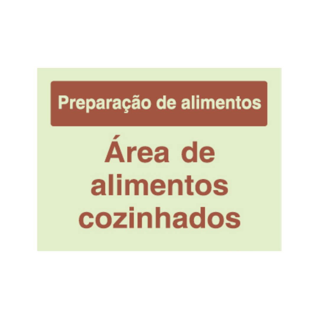 Sinalética Informação Contolo de Qualidade: Área de Alimentos Cozinhados - CQ0039