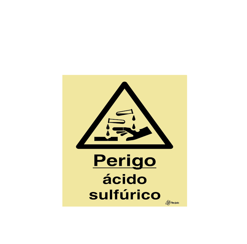 Sinalética Perigo Ácido Sulfúrico - IS0275