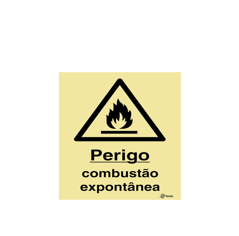 Sinalética Perigo Combustão Espontânea - IS0291