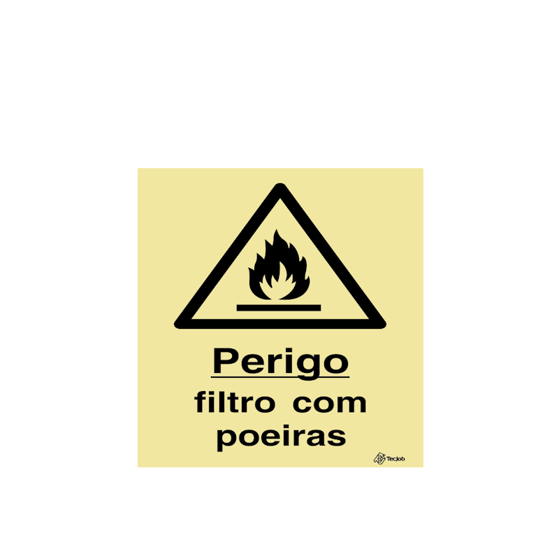 Sinalética Perigo Filtro com Poeiras - IS0294