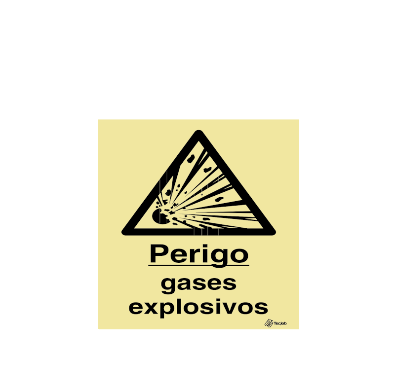 Sinalética Perigo Gases Explosivos - IS0280