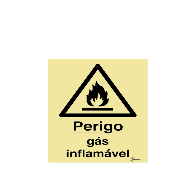 Sinalética Perigo Gás Inflamável - IS0289