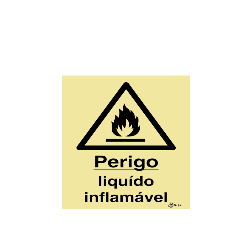 Sinalética Perigo Líquido Inflamável - IS0286