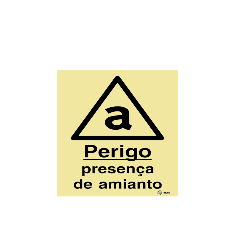 Sinalética Perigo Presença de Amianto - IS0346