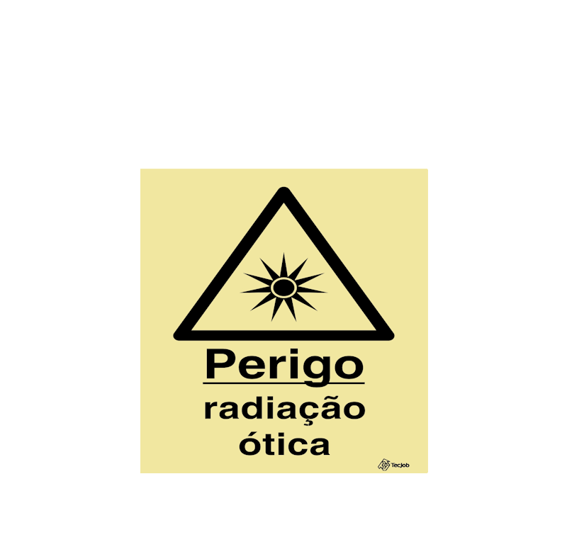 Sinalética Perigo Radiação Ótica - IS0347