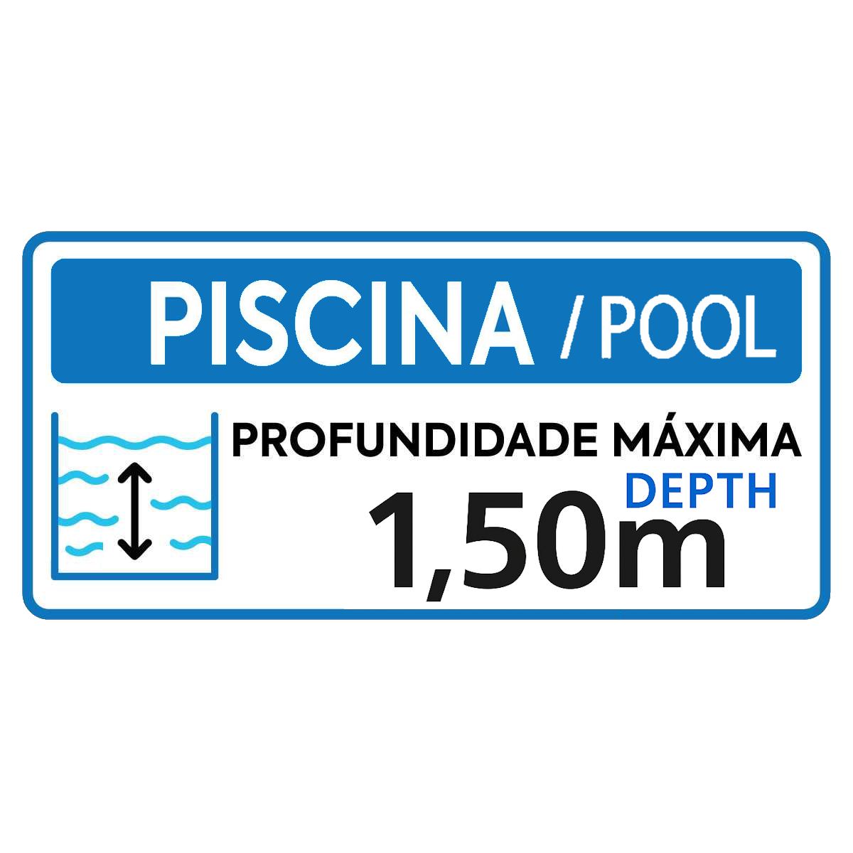Sinal de Profundidade para Piscina – Segurança e Visibilidade