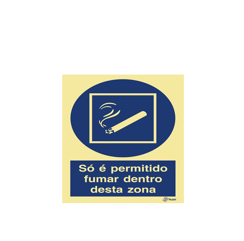 Signage: Smoking is Only Permitted Inside This Zone - OB0158
