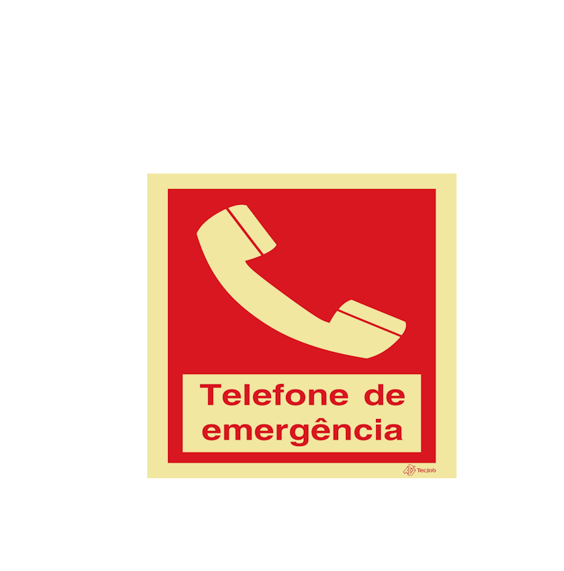 Sinalética Telefone de Emergência - I0274