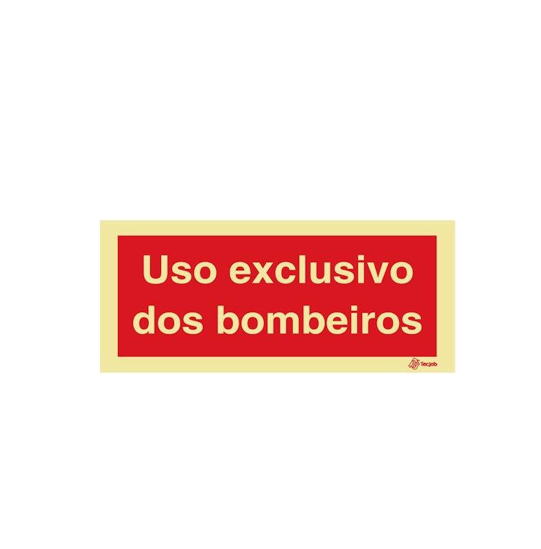 Sinalética Uso Exclusivo dos Bombeiros - I0659