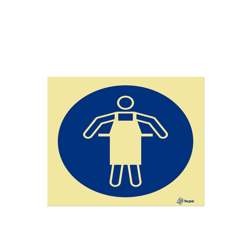 Sinalética Uso Obrigatório de Avental de Proteção - OB0075