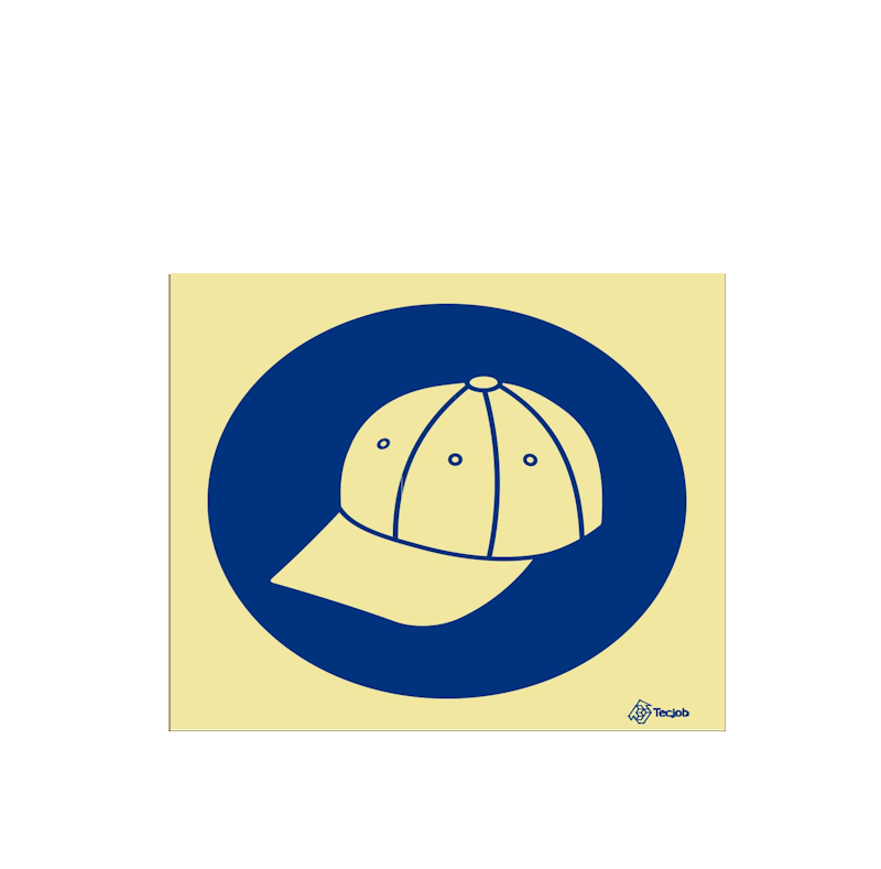 Sinalética Uso Obrigatório de Boné de Proteção - OB0071