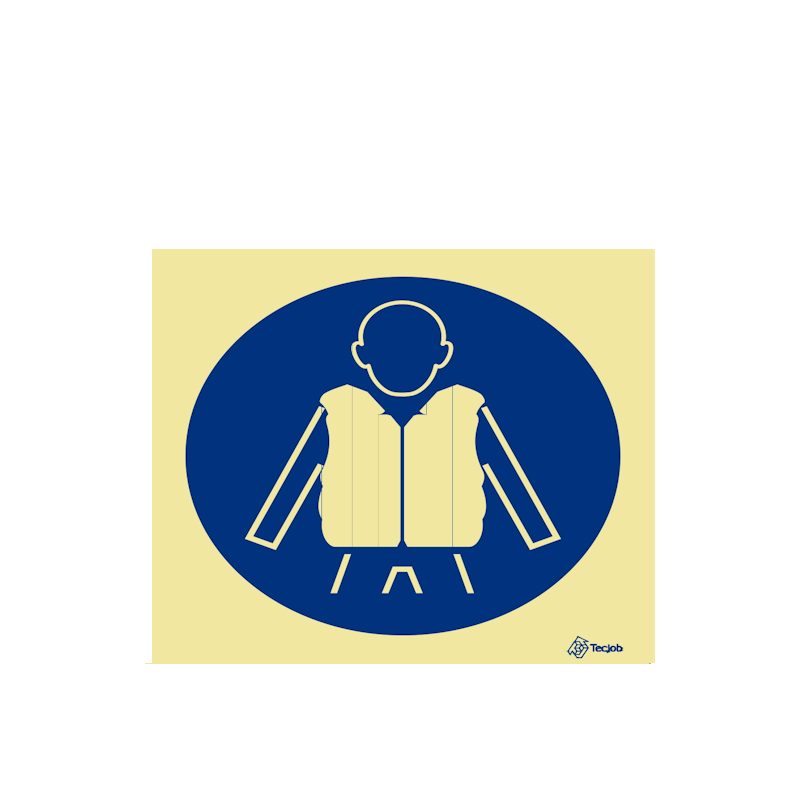 Sinalética Uso Obrigatório de Colete Salva-Vidas – OB0080